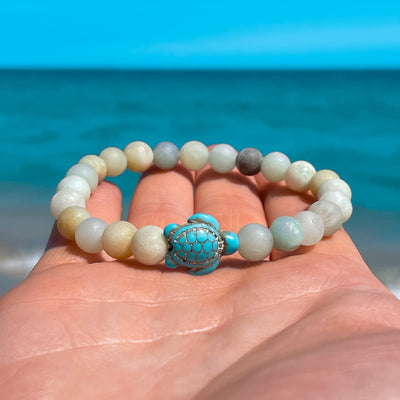 Sandstone Sea Turtle Stone Bracelet