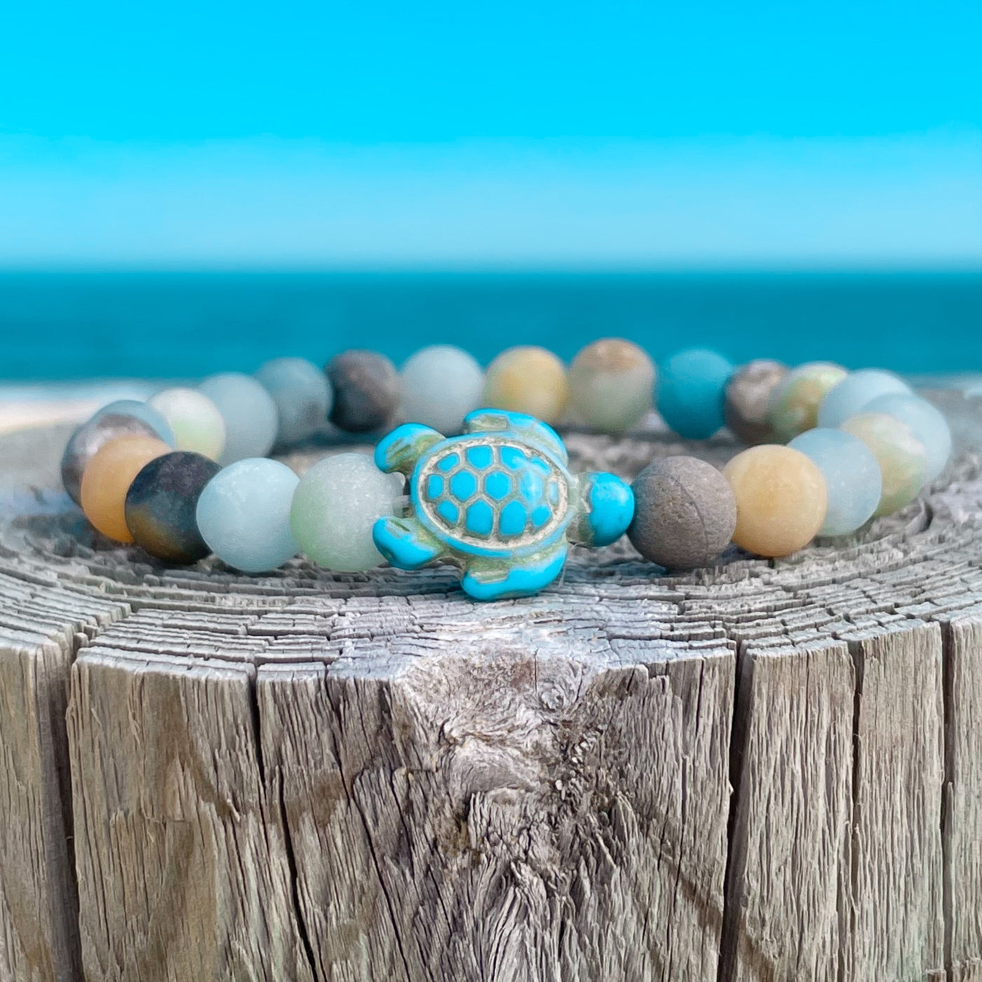 Sea Turtle Stone Bracelet - Sandstone