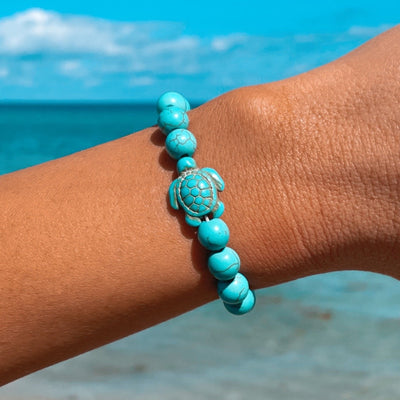 Turquoise Sea Turtle Stone Bracelet