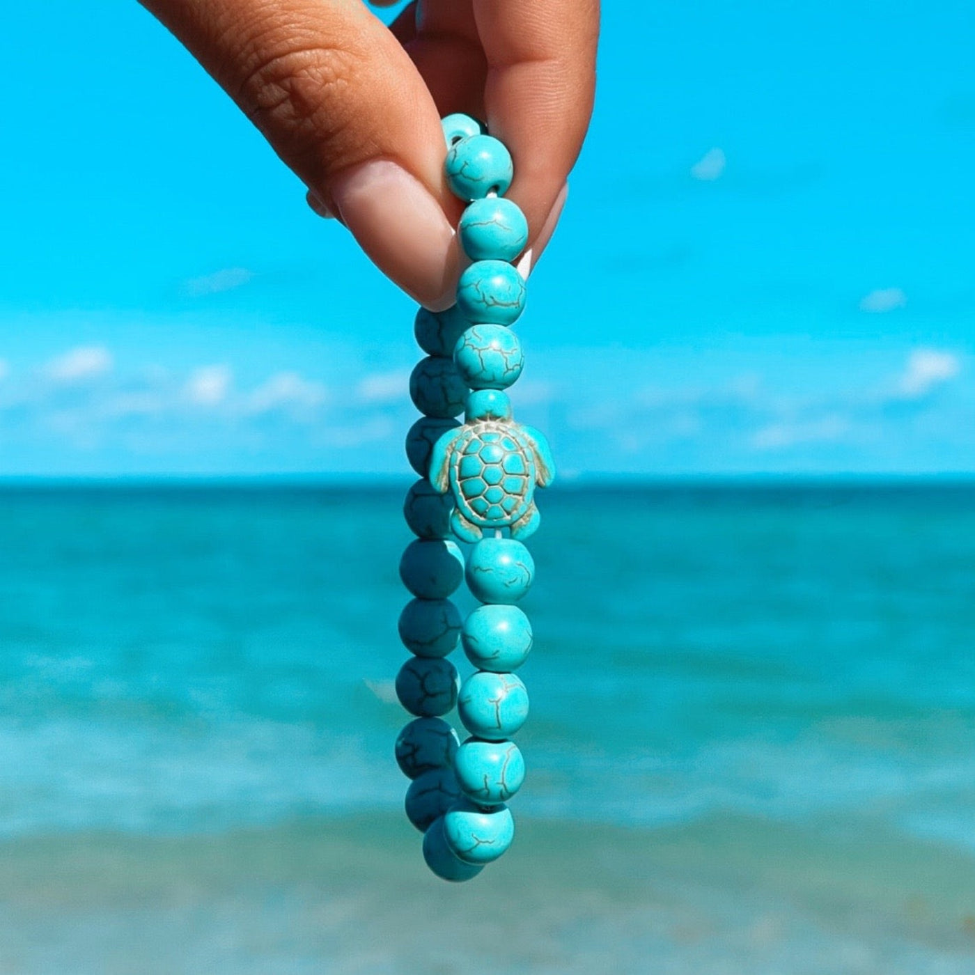 Turquoise Sea Turtle Stone Bracelet