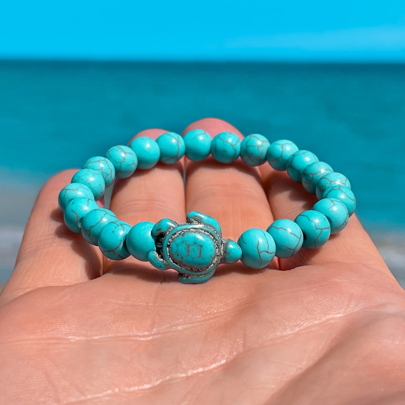 Turquoise Sea Turtle Stone Bracelet