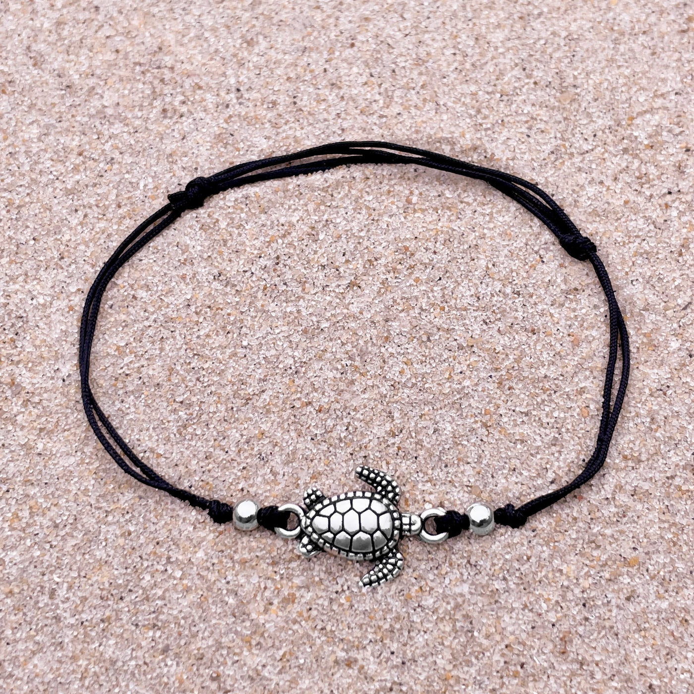 Black Sea Turtle Surfer Anklet