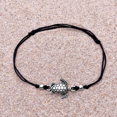 Black Sea Turtle Surfer Anklet