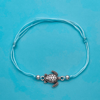 Teal Sea Turtle Surfer Anklet