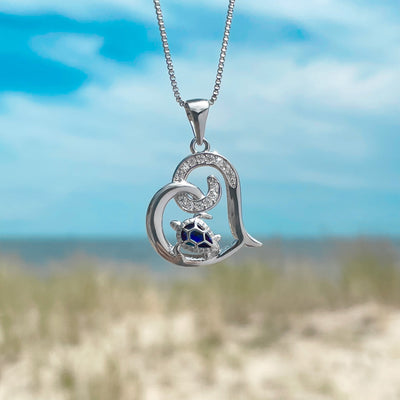 Sparkling Sea Turtle Love Necklace