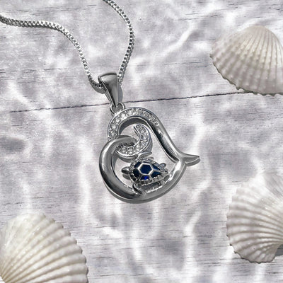 Sparkling Sea Turtle Love Necklace