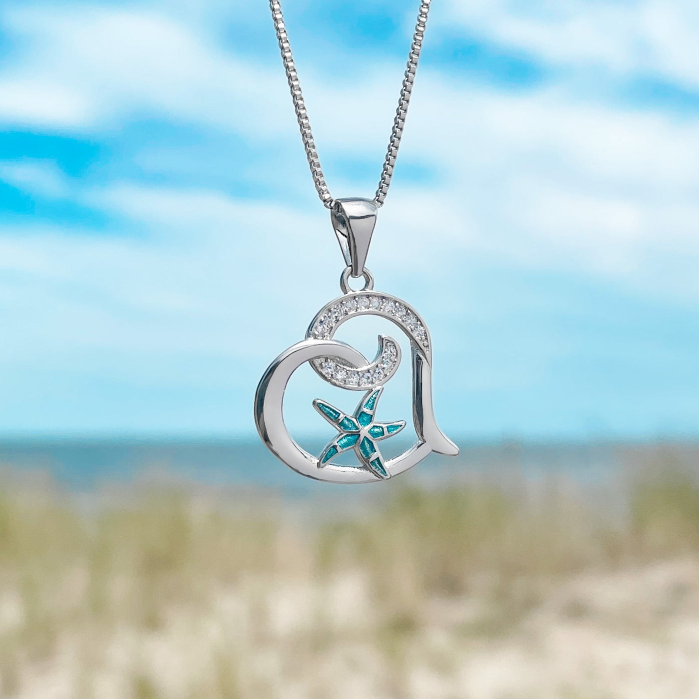 Sparkling Starfish Love Necklace