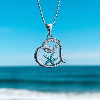 Sparkling Starfish Love Necklace