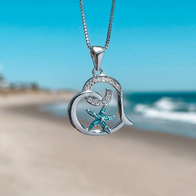 Sparkling Starfish Love Necklace