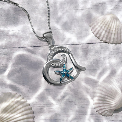 Sparkling Starfish Love Necklace