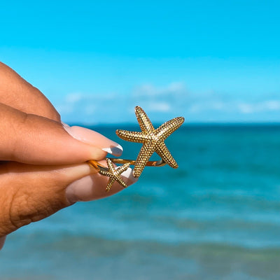 Gold Starfish Twist Ring