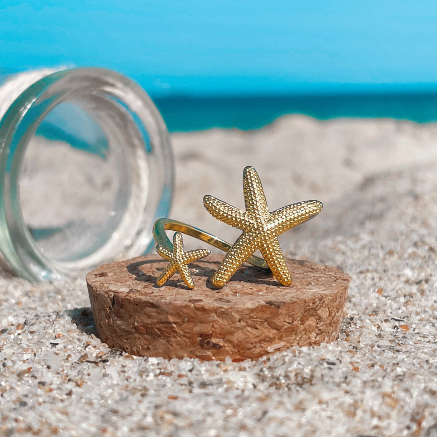 Gold Starfish Twist Ring