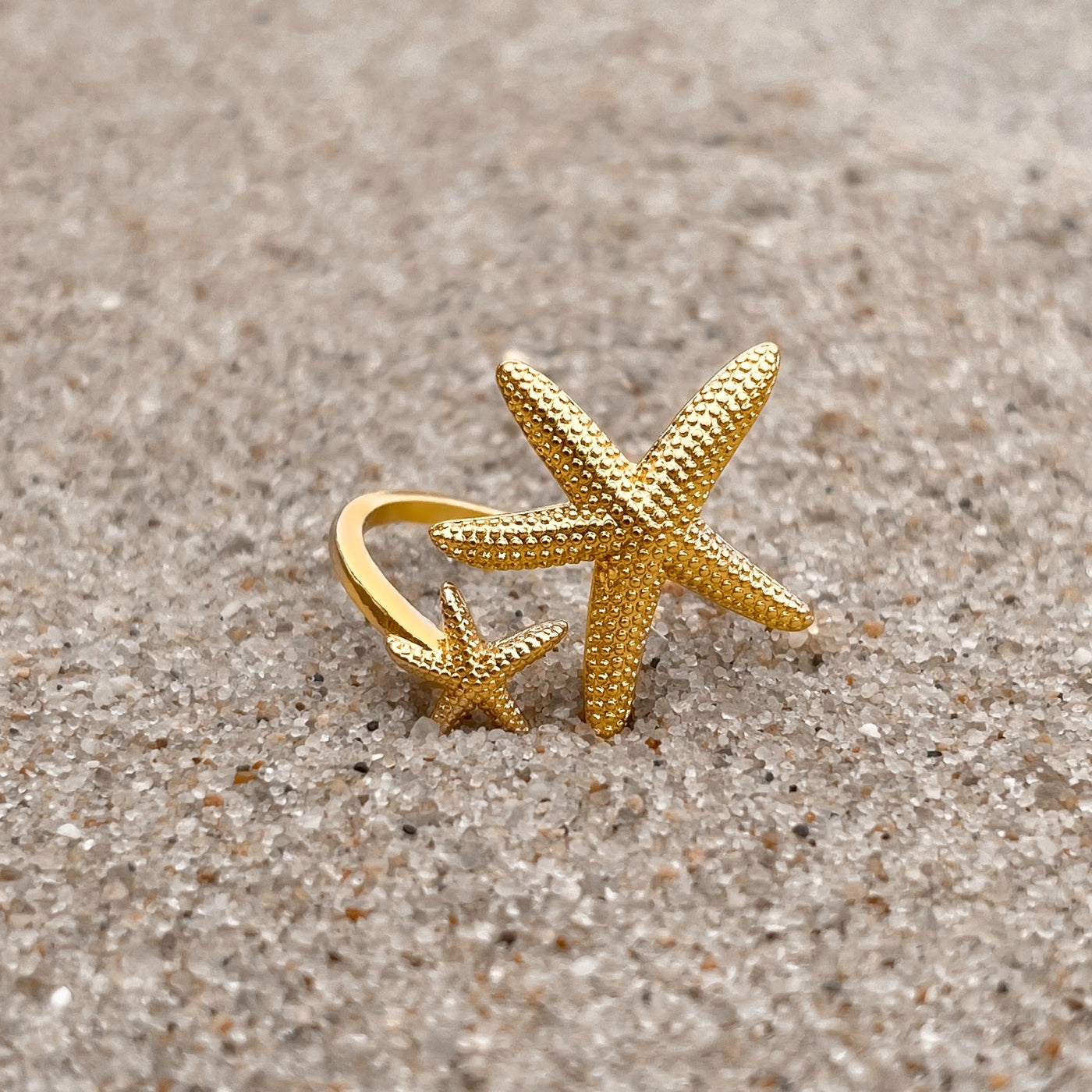 Gold Starfish Twist Ring