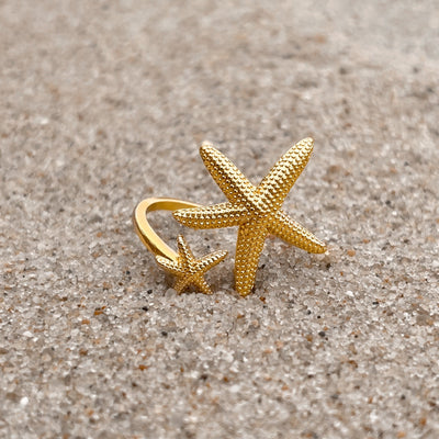 Gold Starfish Twist Ring