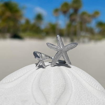 Silver Starfish Twist Ring