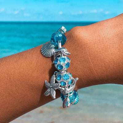 Starfish and Sea Shell Charm Bracelet