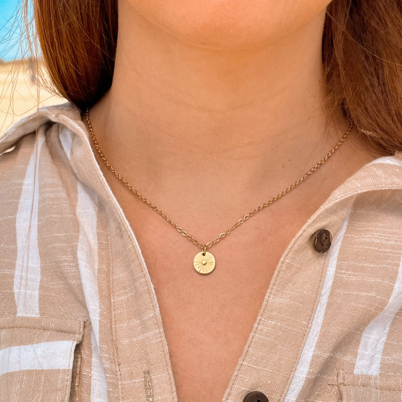 10mm Dime Sunbeam Dream Necklace