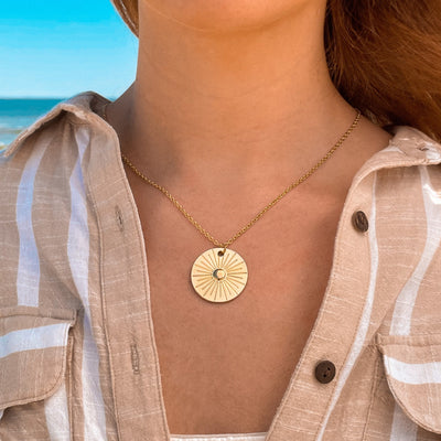 30mm Dime Sunbeam Dream Necklace