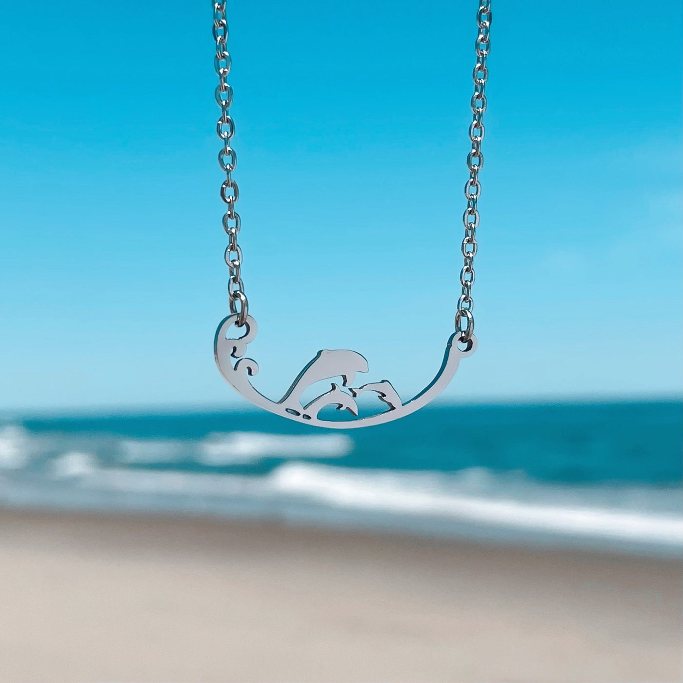 Three Little Dolphins Necklace