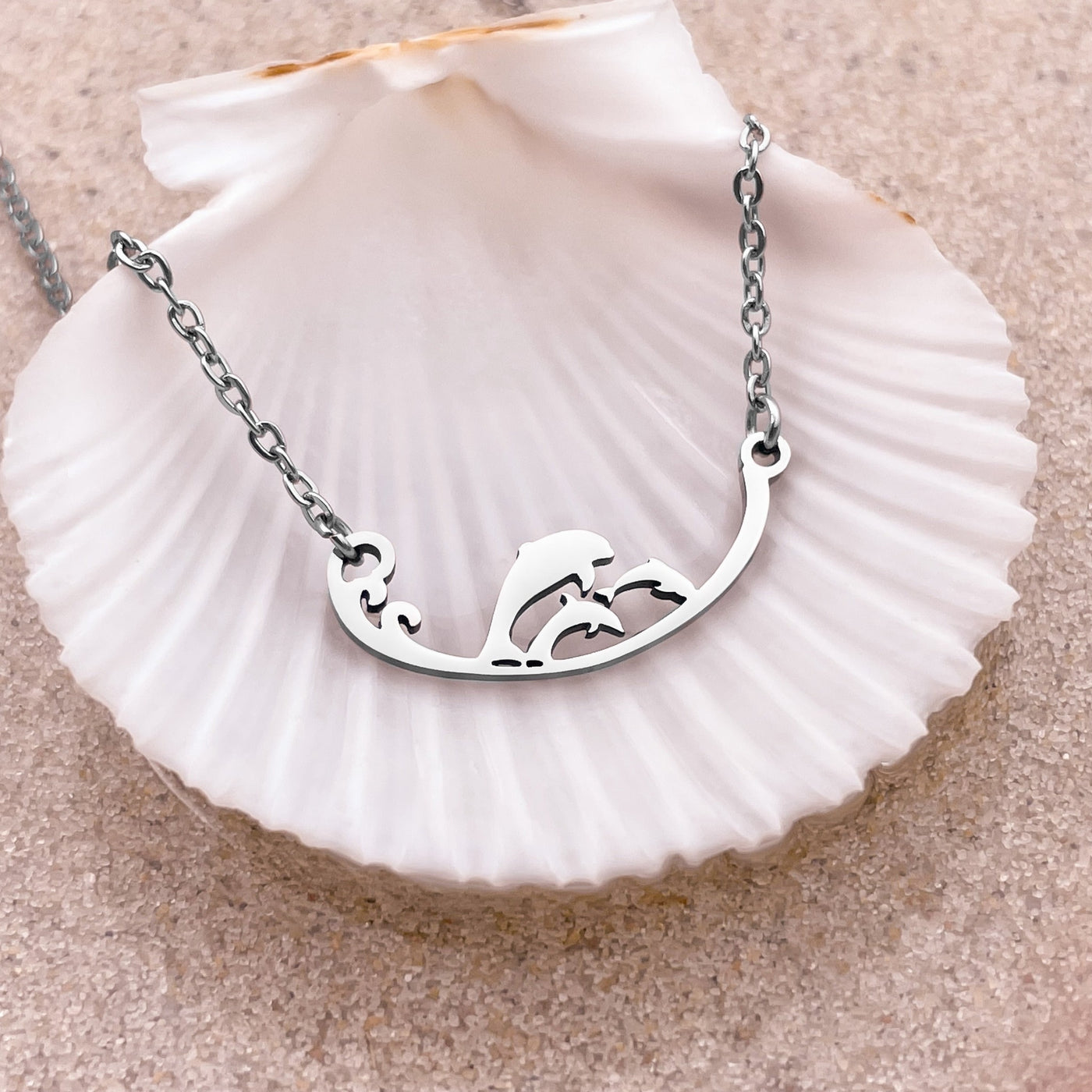 Three Little Dolphins Necklace