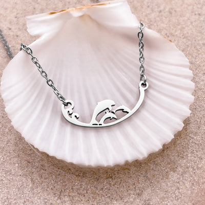 Three Little Dolphins Necklace