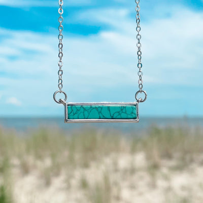 Turquoise Bar Necklace