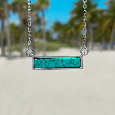 Turquoise Bar Necklace