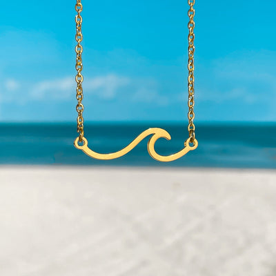Gold Wave Necklace