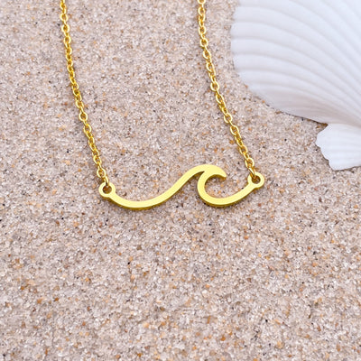 Gold Wave Necklace