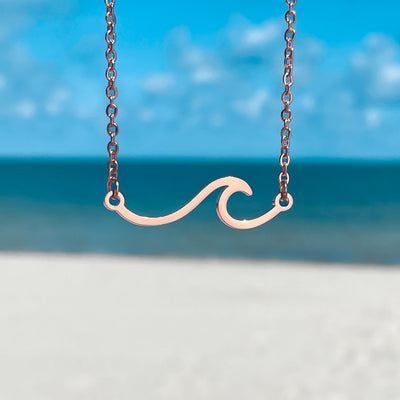 Rose Gold Wave Necklace