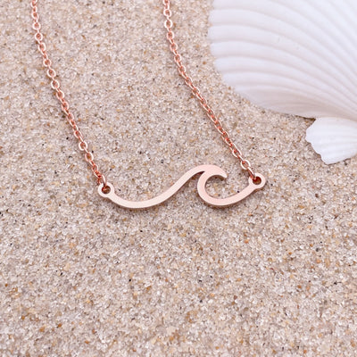 Rose Gold Wave Necklace