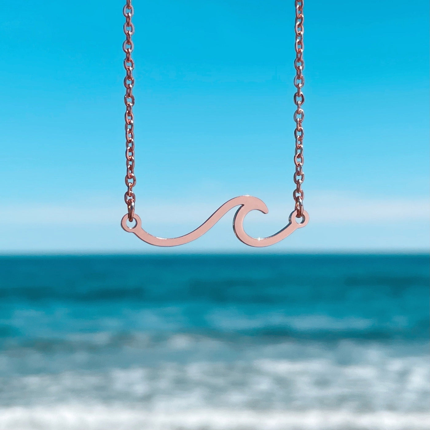 Rose Gold Wave Necklace