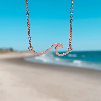 Rose Gold Wave Necklace