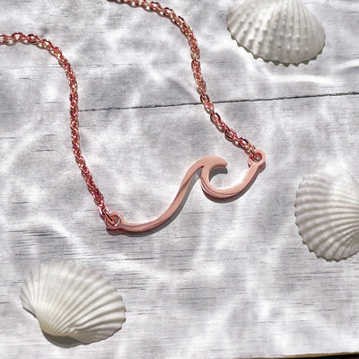 Rose Gold Wave Necklace