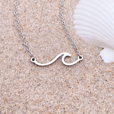 Silver Wave Necklace