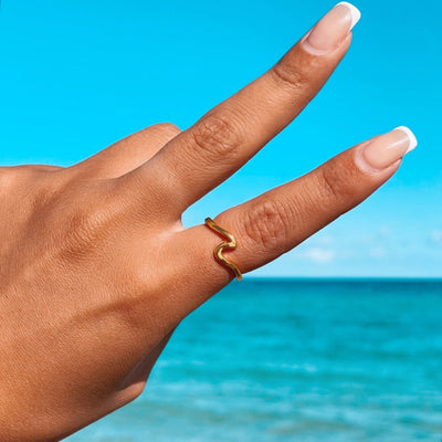 Gold Wave Ring