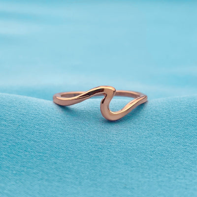 Rose Gold Wave Ring
