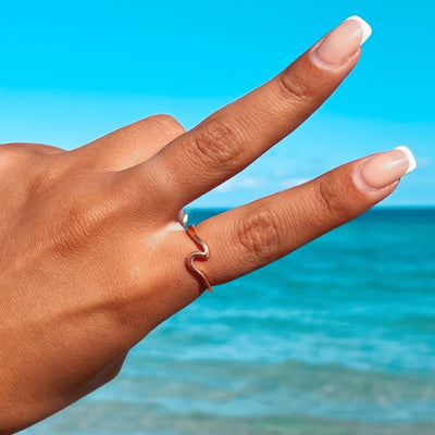 Rose Gold Wave Ring