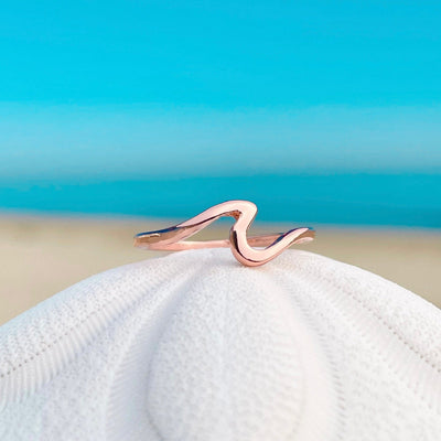 Rose Gold Wave Ring