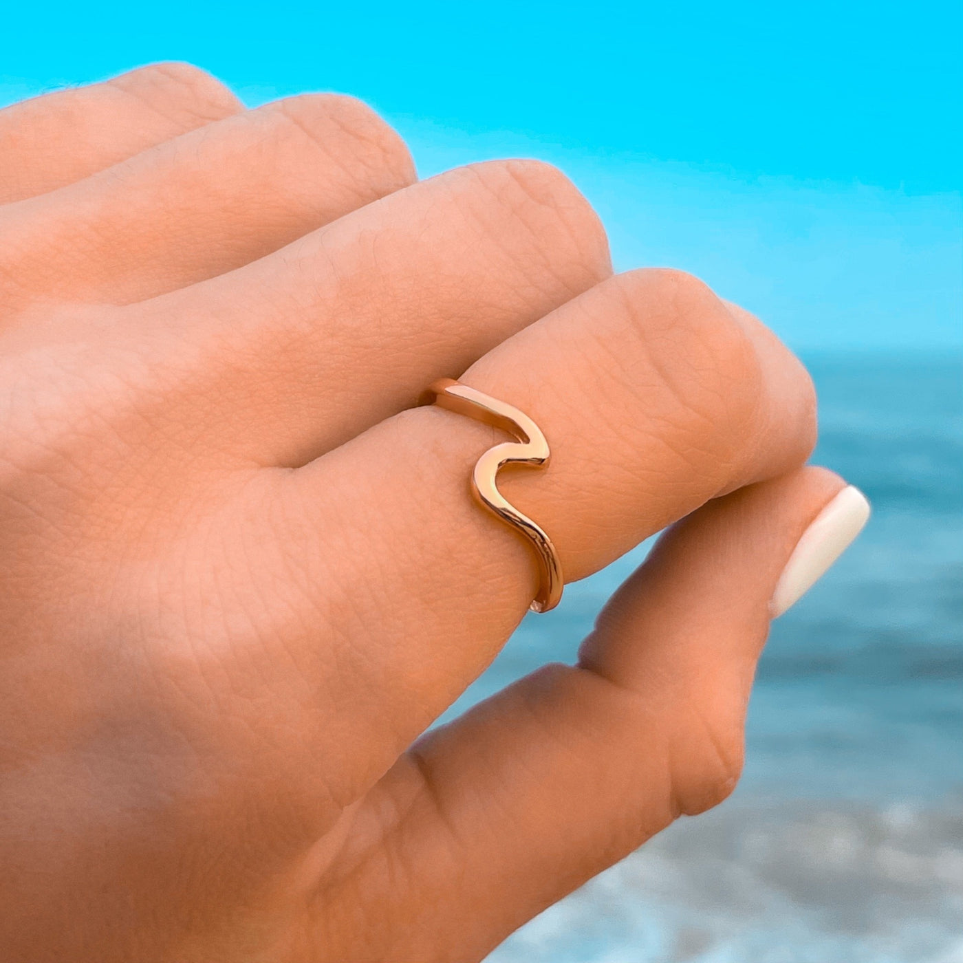 Rose Gold Wave Ring