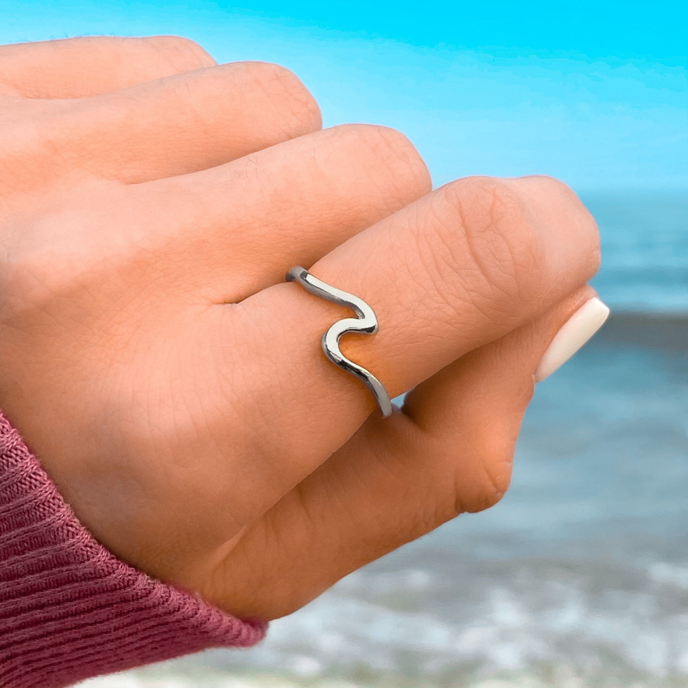 Silver Wave Ring
